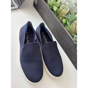 Rothys The Sneaker Navy Blue Slip On Washable Shoes Womens Size 7